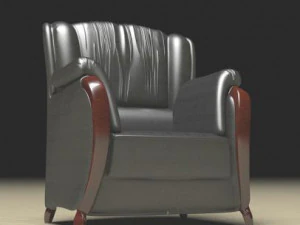 Sessel, plattiertes Sofa 3D Modell