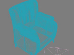 Armchair plated sofa 3D Model