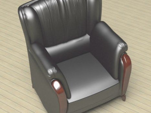 Armchair plated sofa 3D Model
