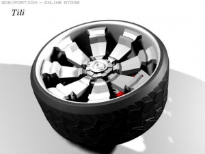 t r wheel r1 3D Model