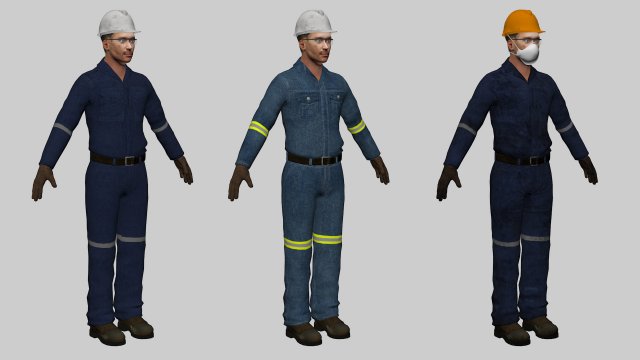 workman Modello 3D .c4d .max .obj .3ds .fbx .stl .blend