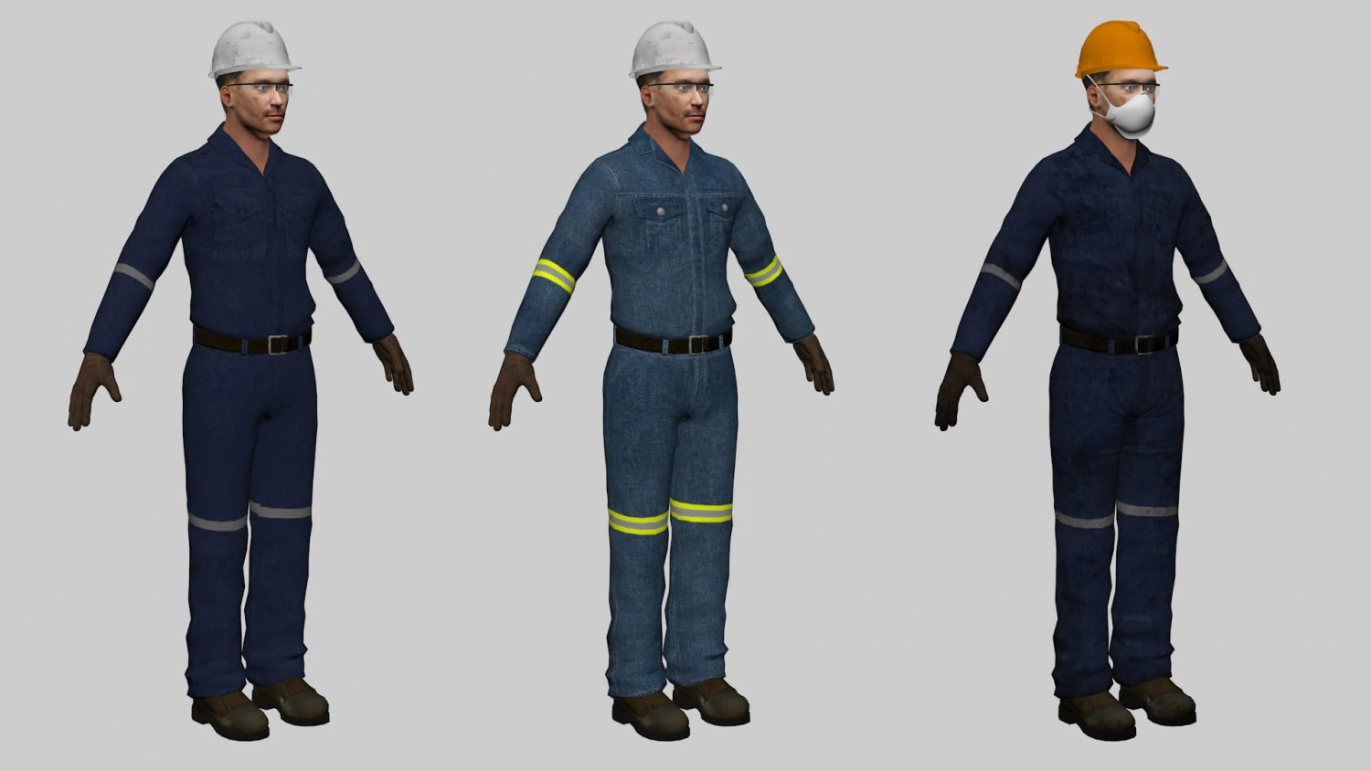 workman 3D Model .c4d .max .obj .3ds .fbx .stl .blend 