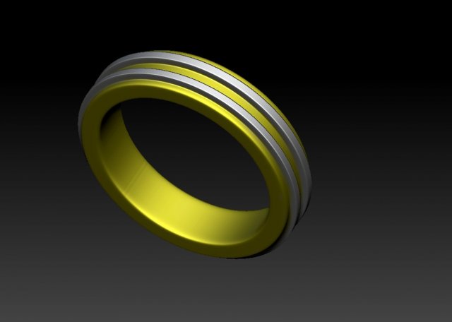 golden ring 3Dプリントモデル .c4d .max .obj .3ds .fbx .stl .blend 