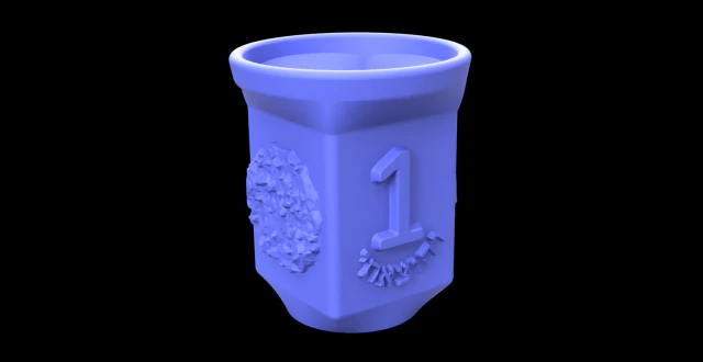four miniature childrens cups for the passover seder night 3D Print Model .c4d .max .obj .3ds .fbx .stl .blend 
