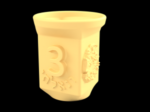 four miniature childrens cups for the passover seder night 3D Baskı Modeli