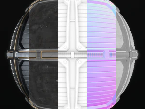Sci-Fi Panel PBR material CG Textures
