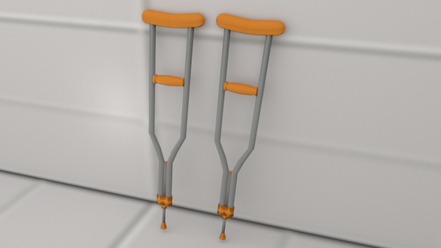 crutches Modello 3D .c4d .max .obj .3ds .fbx .stl .blend 