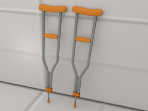 crutches 3D Model