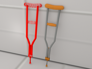 crutches Modello 3D