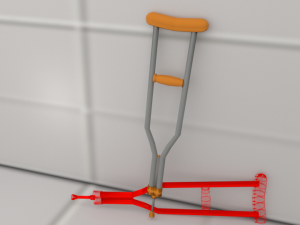 crutches Modello 3D