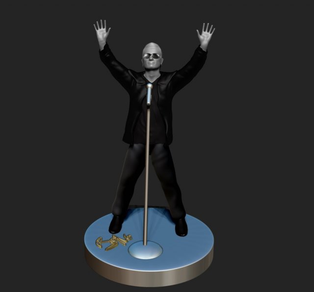 Bono u2 3D Принт Модель .c4d .max .obj .3ds .fbx .stl .blend 