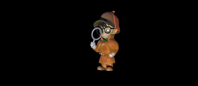 Detective conan Modelo de impresión 3D .c4d .max .obj .3ds .fbx .stl .blend 