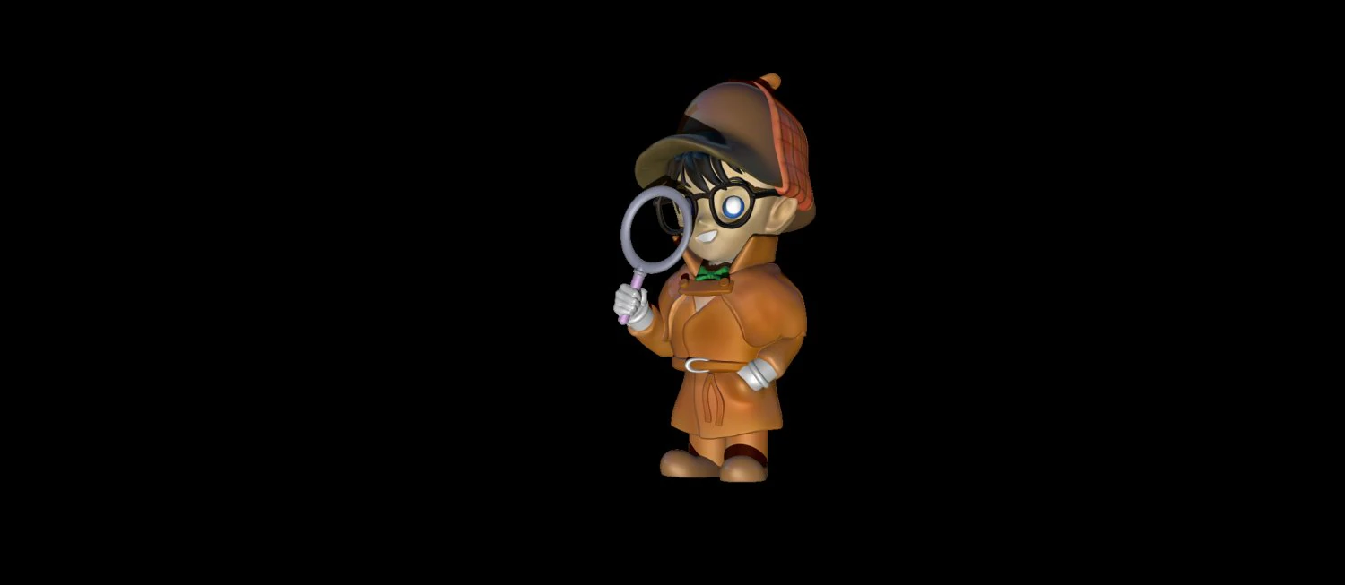 Detective conan 3D Print Model .c4d .max .obj .3ds .fbx .stl .blend 