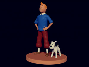 Tintin and Snowy 3D 프린트 모델