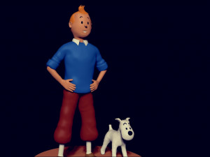 Tintin and Snowy 3D Принт Модель