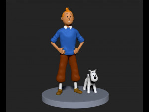 Tintin and Snowy 3D Принт Модель