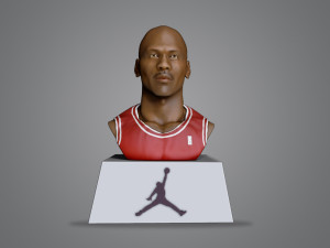 Michael Jordan bust 3D-Druckmodell