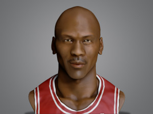 Michael Jordan bust 3D-Druckmodell
