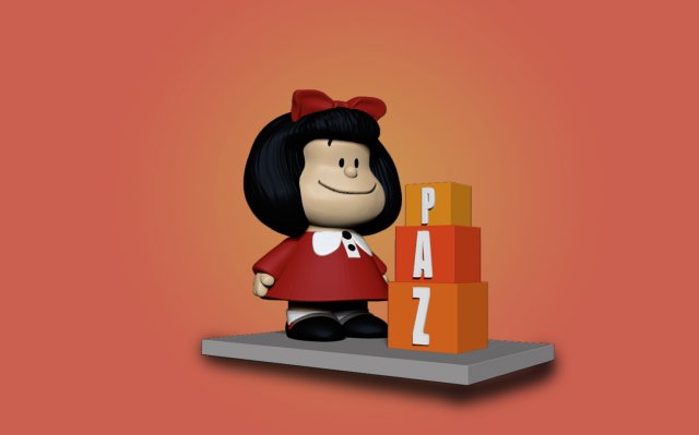 Mafalda Model do druku 3D .c4d .max .obj .3ds .fbx .stl .blend 