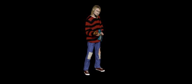 Kurt Cobain Model do druku 3D .c4d .max .obj .3ds .fbx .stl .blend 