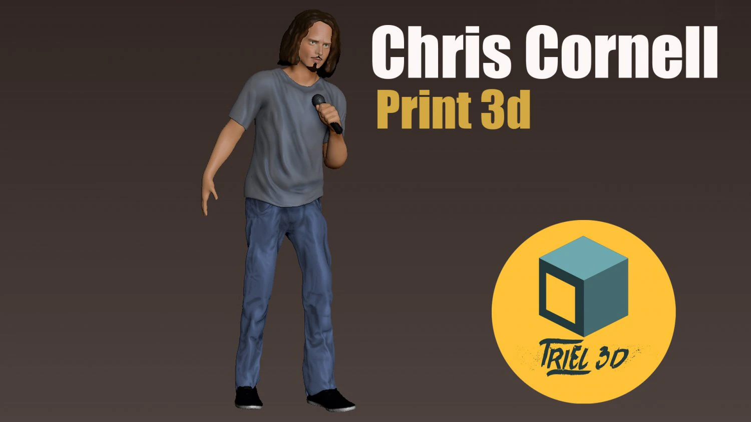 Chris Cornell 3D Print Model .c4d .max .obj .3ds .fbx .stl .blend 