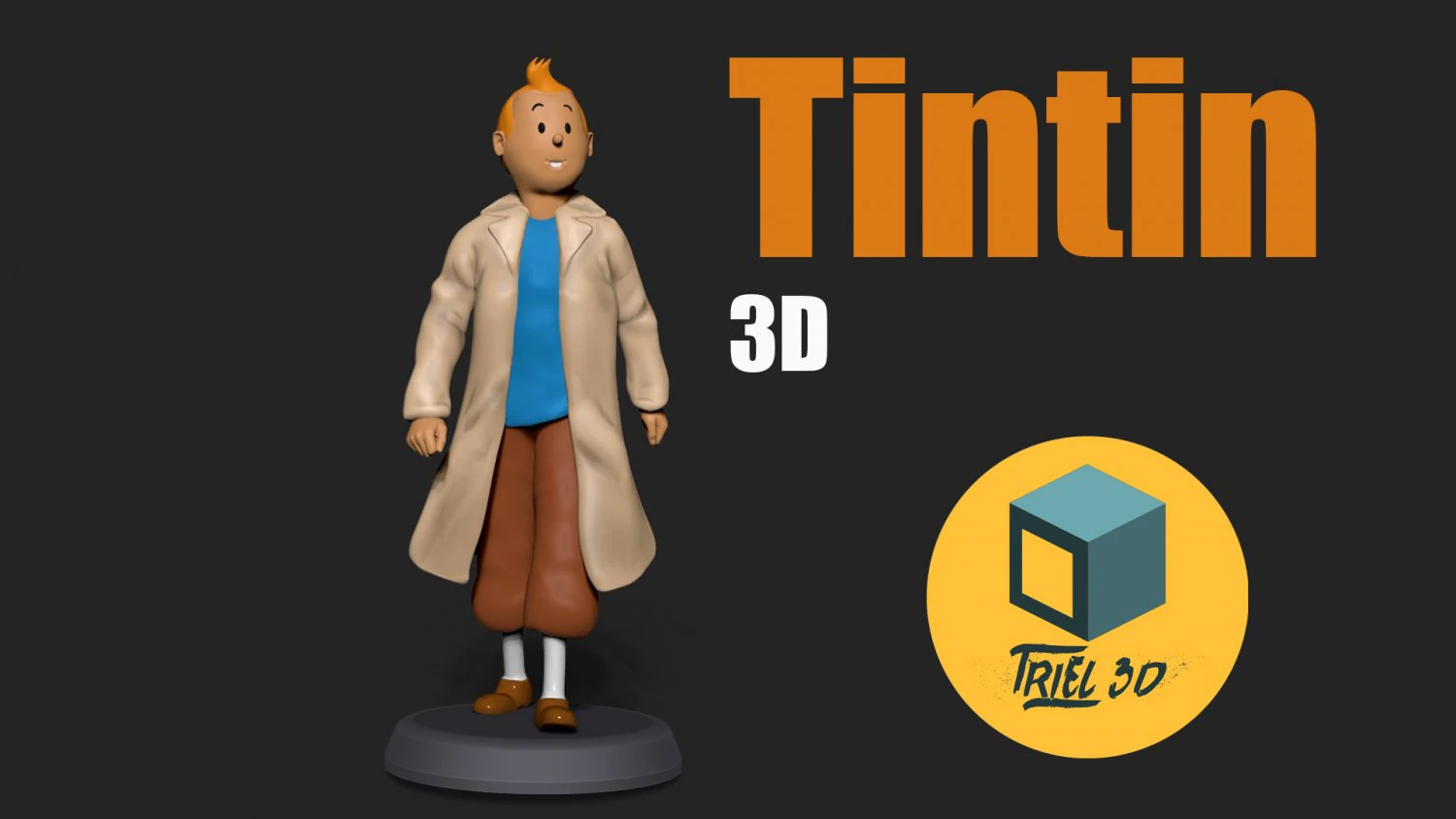 Tintin 3D Print Model .c4d .max .obj .3ds .fbx .stl .blend 
