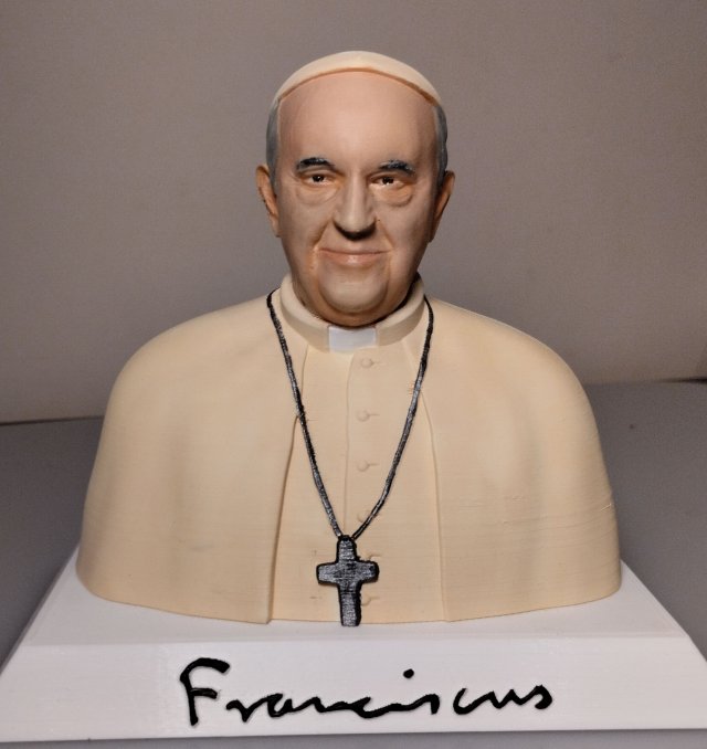 Pope Francis 3Dプリントモデル .c4d .max .obj .3ds .fbx .stl .blend 