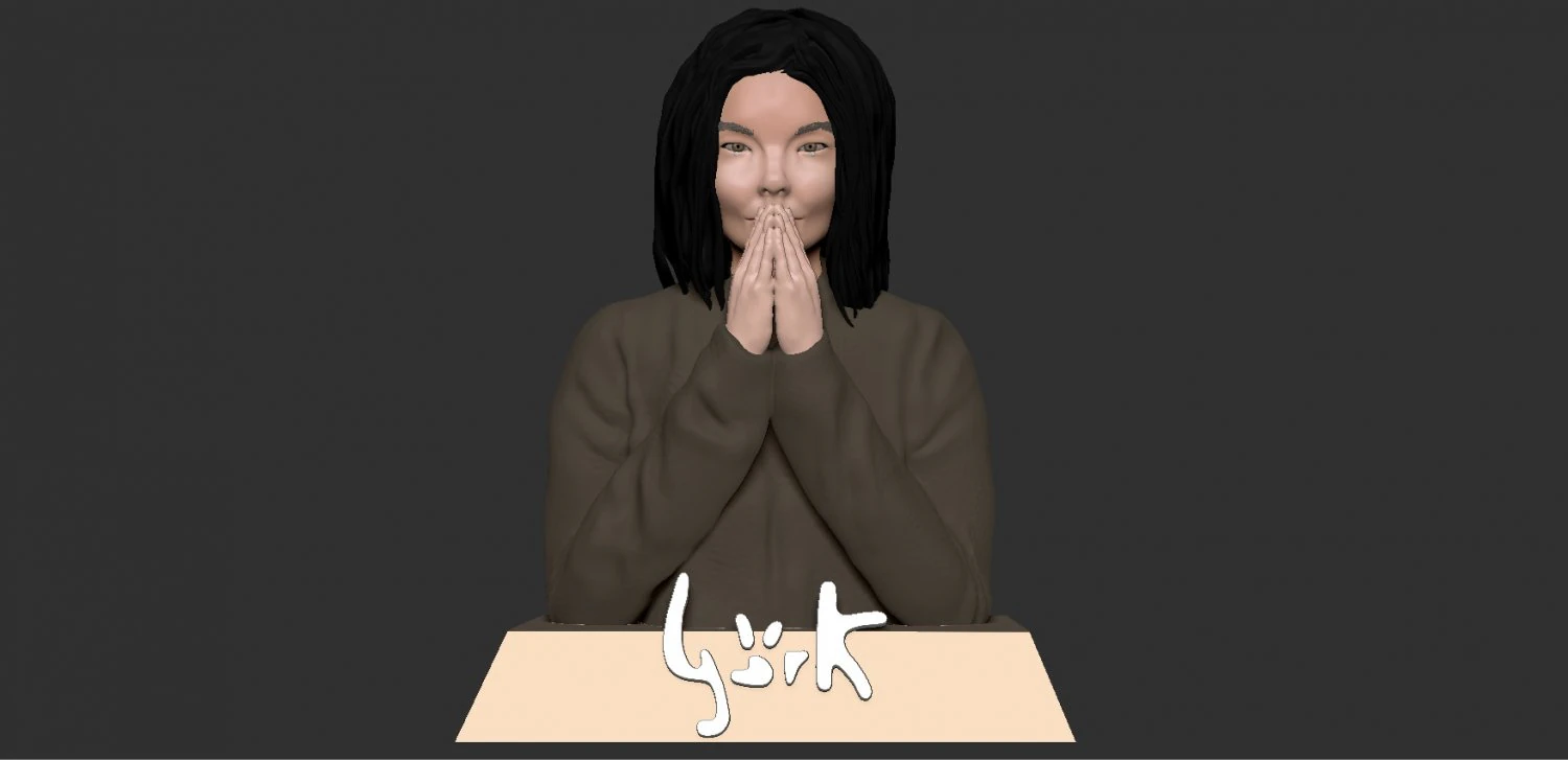 Bjork 3D 3D Print Model .c4d .max .obj .3ds .fbx .stl .blend