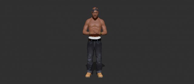 Tupac Shakur Model do druku 3D .c4d .max .obj .3ds .fbx .stl .blend 