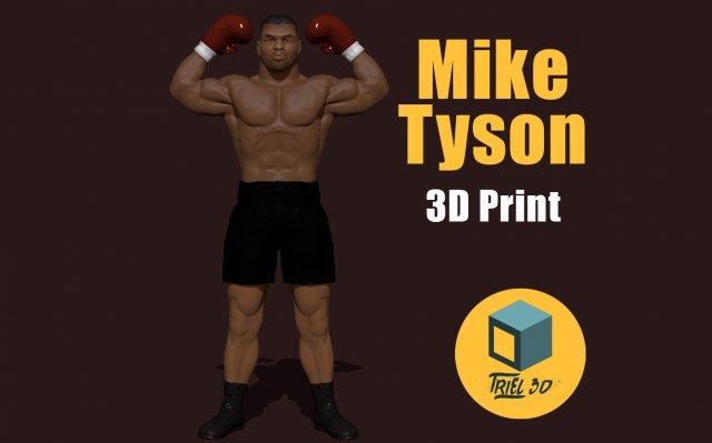 Mike Tyson 3D Print Model .c4d .max .obj .3ds .fbx .stl .blend 