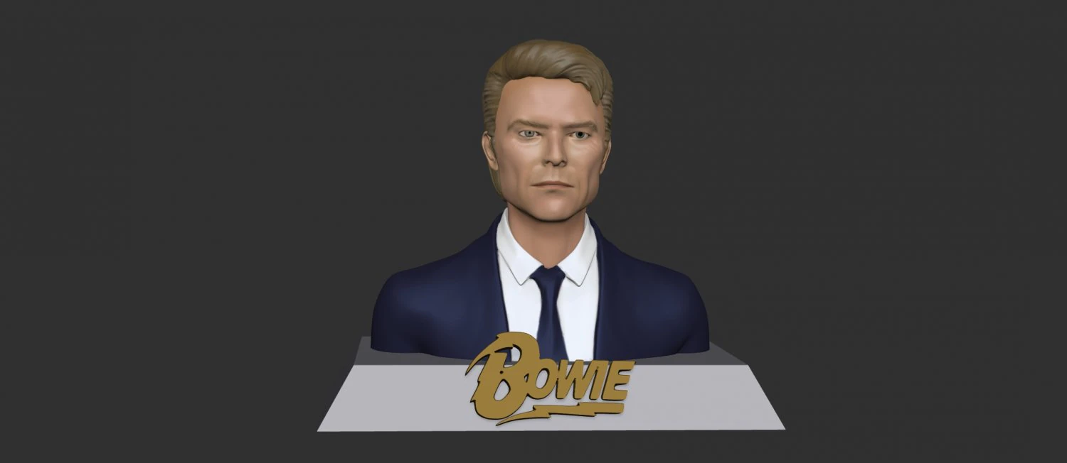 Davie Bowie 3D Print Model .c4d .max .obj .3ds .fbx .stl .blend 