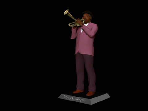 Dizzy Gillespie 3D 프린트 모델