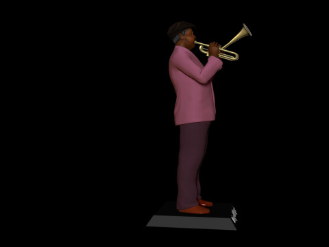 Dizzy Gillespie 3D-printmodel