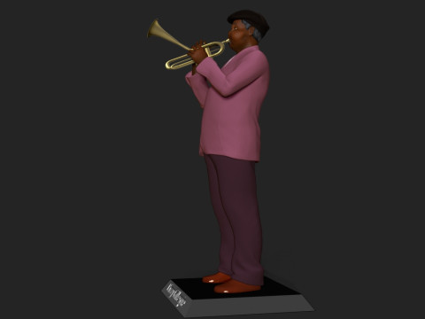 Dizzy Gillespie 3D-printmodel