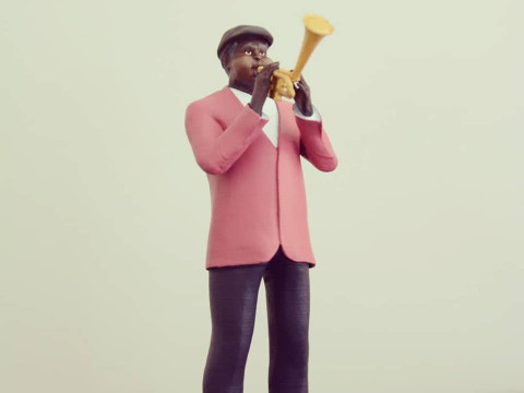 Dizzy Gillespie 3D-printmodel