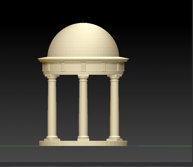 ancient temple 3D Model .c4d .max .obj .3ds .fbx .stl .blend 