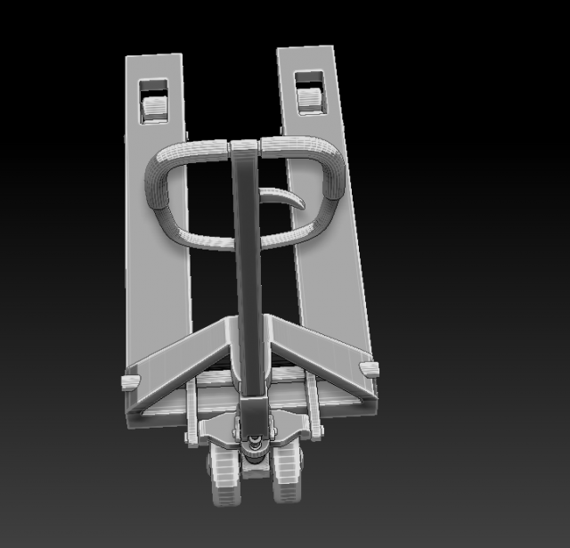 pallet truck 3D 模型 .c4d .max .obj .3ds .fbx .stl .blend