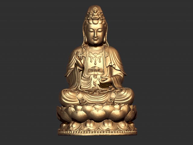 gautam buddha 01 3d print model 3D Print Model .c4d .max .obj .3ds .fbx .stl .blend 
