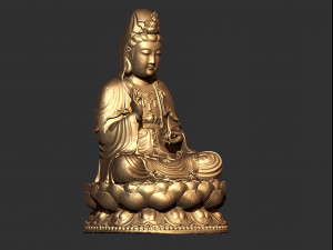 gautam buddha 01 3d print model 3D Print Model