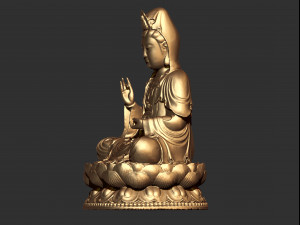 gautam buddha 01 3d print model 3D Print Model