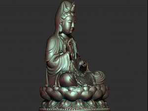 gautam buddha 01 3d print model 3D Print Model