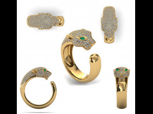 big cat ring 3Dプリントモデル