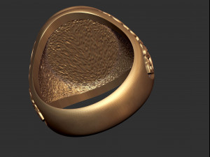 signet ring of knight with horse and dragon 3d print model Modèles 3D en vedette
