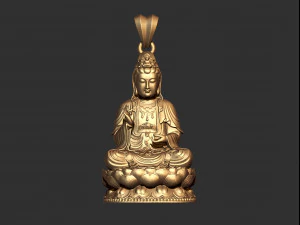 gautam buddha pendant 3D Print Model
