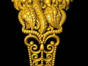 antique gents men ring 002 peacock 3D 打印模型