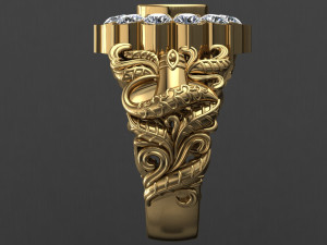 antique gents men ring shivji 3d print model 3D-Druckmodell