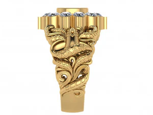antique gents men ring shivji 3d print model 3D Print Model
