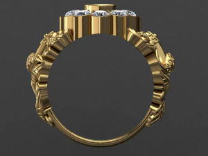 antique gents men ring shivji 3d print model 3D Print Model