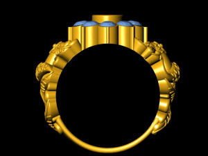 antique gents men ring shivji 3d print model 3Dプリントモデル
