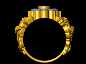 antique gents men ring shivji 3d print model 3D Print Model